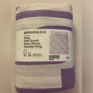 BERGHEMLOCK King size
Duvet cover and pillowcase(s), white/lilac